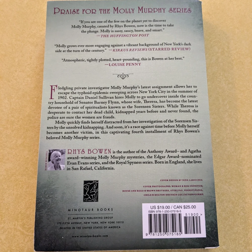 Rhys Bowen Molly Murphy Mystery Book Set In Dublin's Fair City and In Like Flynn